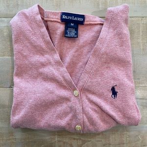 Ralph Lauren girls Maeve pink button down sweeter cardigan